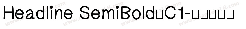 Headline SemiBold猫C1字体转换